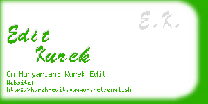 edit kurek business card